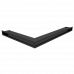 Камінна решітка Kratki LUFT кутова права чорна 54,7x76,6x6