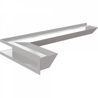Камінна решітка Kratki LUFT кутовий лівий білий 80x40x9