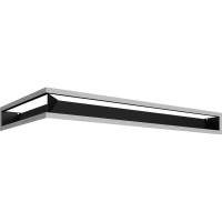 Каминная решетка Kratki LUFT SF угловой правый шлифованный 40x80x9