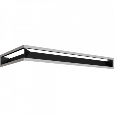 Камінна решітка Kratki LUFT SF кутовий правий шліфований 40x80x9
