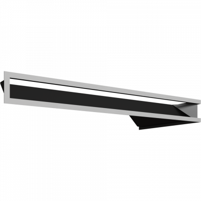 Каминная решетка Kratki LUFT SF угловой левый шлифованный 80x40x9