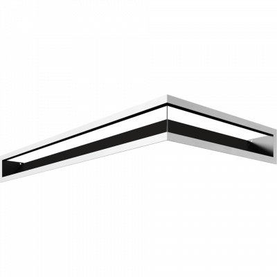 Каминная решетка Kratki LUFT SF угловой левый шлифованный 80x40x9