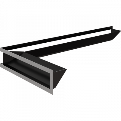 Каминная решетка Kratki LUFT SF угловой левый шлифованный 80x40x9