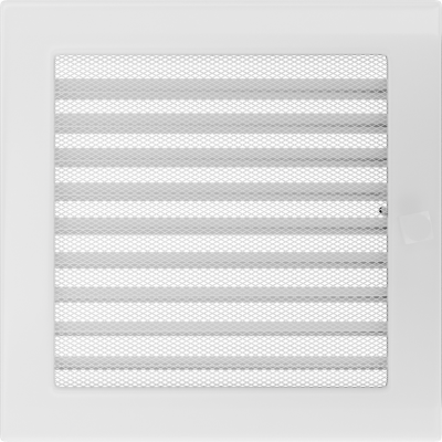 Камінна решітка Kratki біла з жалюзями 22x22
