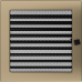 Камінна решітка Kratki золото гальванічне з жалюзями 22x22