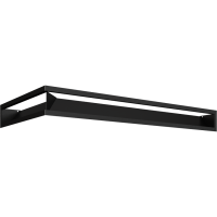 Камінна решітка Kratki LUFT SF кутовий правий чорний 40x80x9