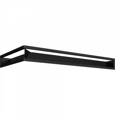 Камінна решітка Kratki LUFT SF кутовий правий чорний 40x80x9