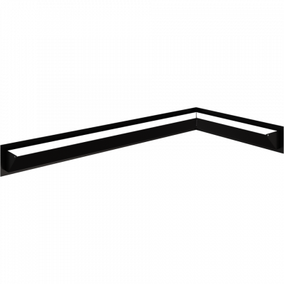 Каминная решетка Kratki LUFT SF угловой правый черный 40x80x9