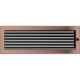 Каминная решетка Kratki медь гальваническая с жалюзи 17x49