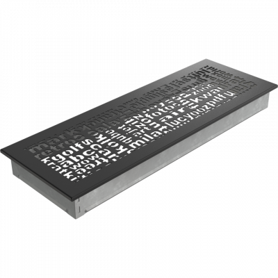 Камінна решітка Kratki ABC чорна 17x49