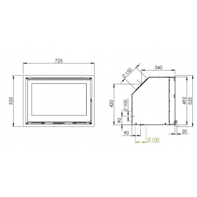 Каминная топка Dovre Vista 701I