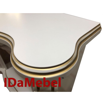 Портал IDaMebel Dallas White з патиной-золото
