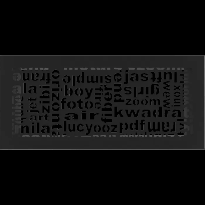 Kratki Камінна решітка Kratki ABC чорна 17x37