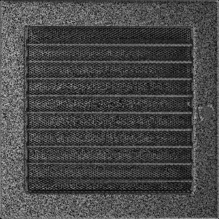 Kratki Камінна решітка Kratki чорно-срібна з жалюзями 22x22