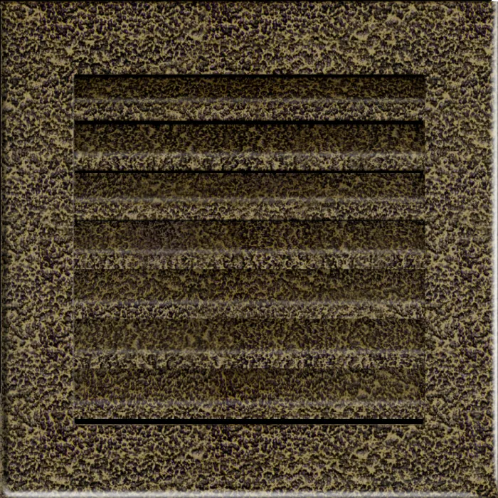 Kratki Камінна решітка Kratki FRESH чорно-золота 17x17