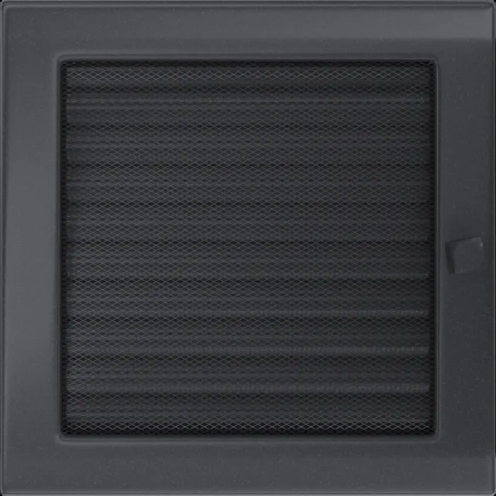Kratki Камінна решітка Kratki графітова з жалюзями 22x22 — фото 2