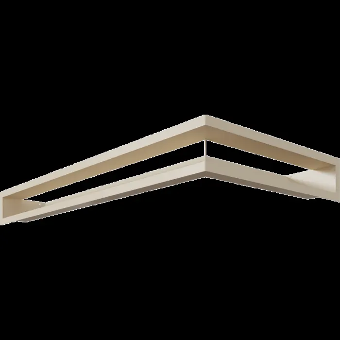 Kratki Камінна решітка Kratki LUFT кутовий лівий кремовий 80x40x9