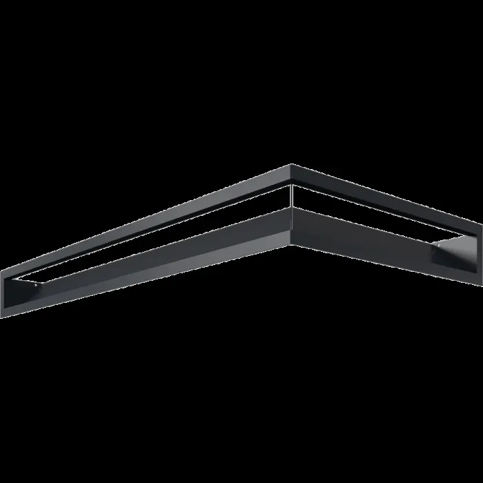 Kratki Камінна решітка Kratki LUFT SF кутовий лівий графітовий 80x40x9