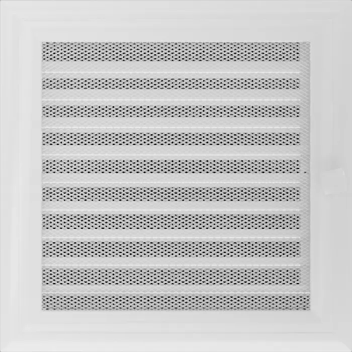 Kratki Камінна решітка Kratki Oskar біла з жалюзями 22x22