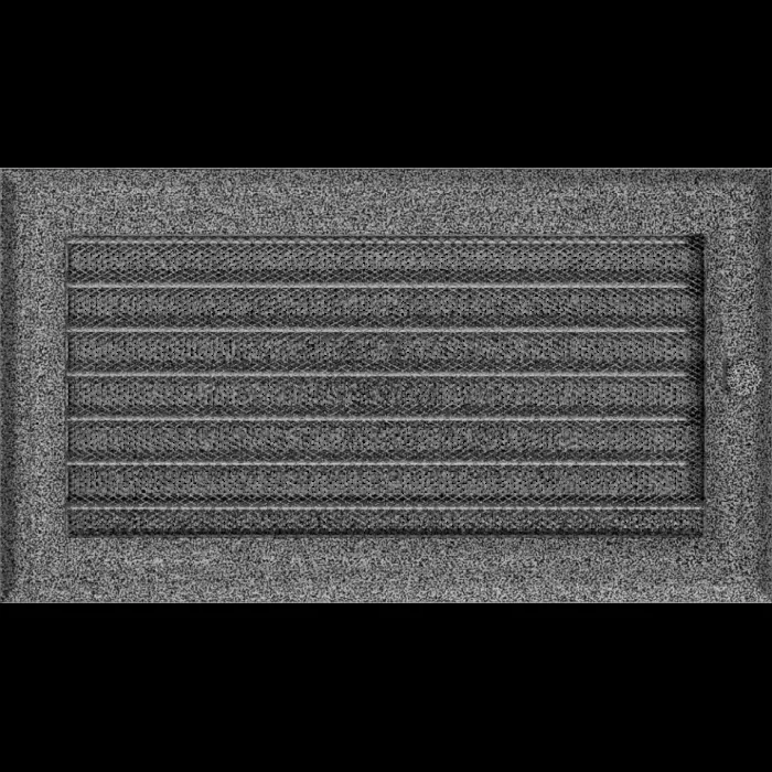 Kratki Камінна решітка Kratki Oskar чорно-срібна з жалюзями 17x30