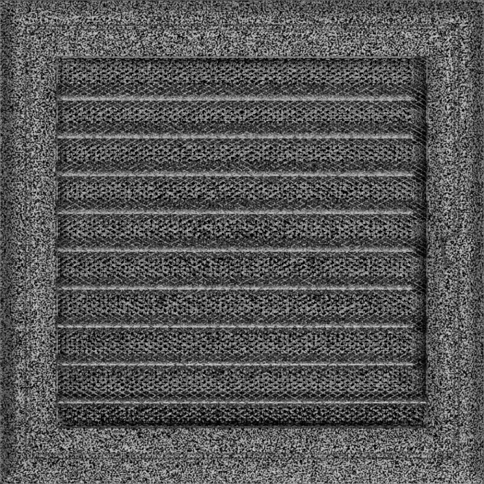 Kratki Камінна решітка Kratki Oskar чорно-срібна з жалюзями 22x22