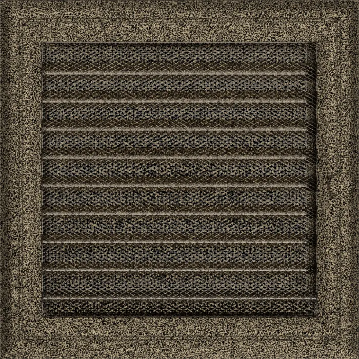 Kratki Камінна решітка Kratki Oskar чорно-золота з жалюзями 22x22