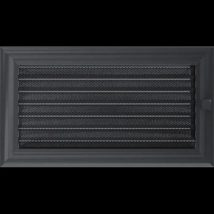 Kratki Камінна решітка Kratki Oskar графітова з жалюзями 17x30