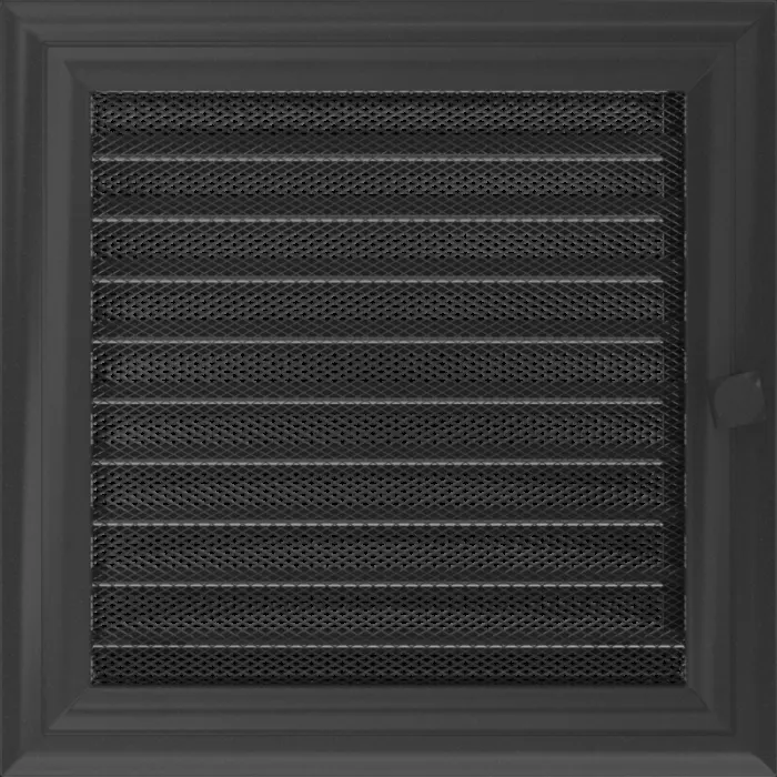 Kratki Камінна решітка Kratki Oskar графітова з жалюзями 22x22