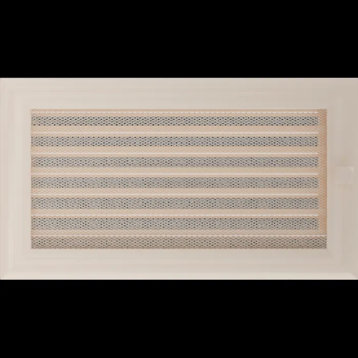 Kratki Камінна решітка Kratki Oskar кремова з жалюзями 17x30