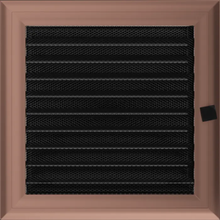 Kratki Камінна решітка Kratki Oskar мідна з жалюзями 22x22