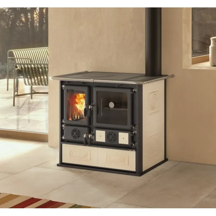 La Nordica Піч-плита на дрова La Nordica ROSA 5.0 (CERAMICA LIBERTY - PANN)