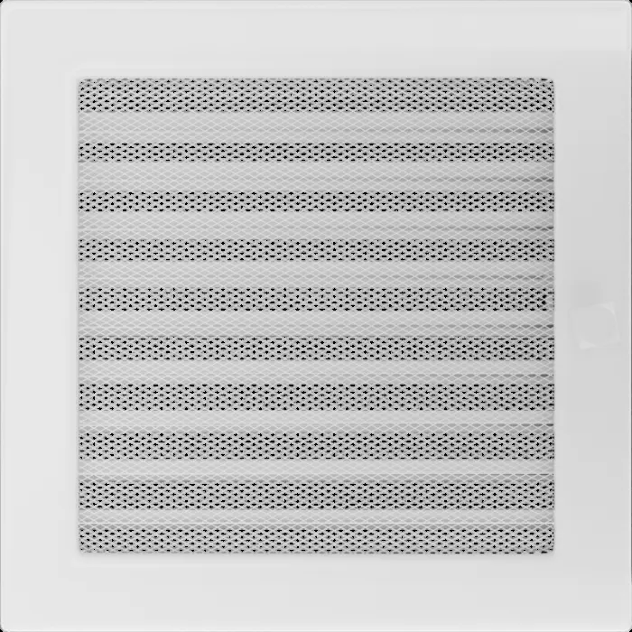 Kratki Камінна решітка Kratki біла з жалюзями 22x22